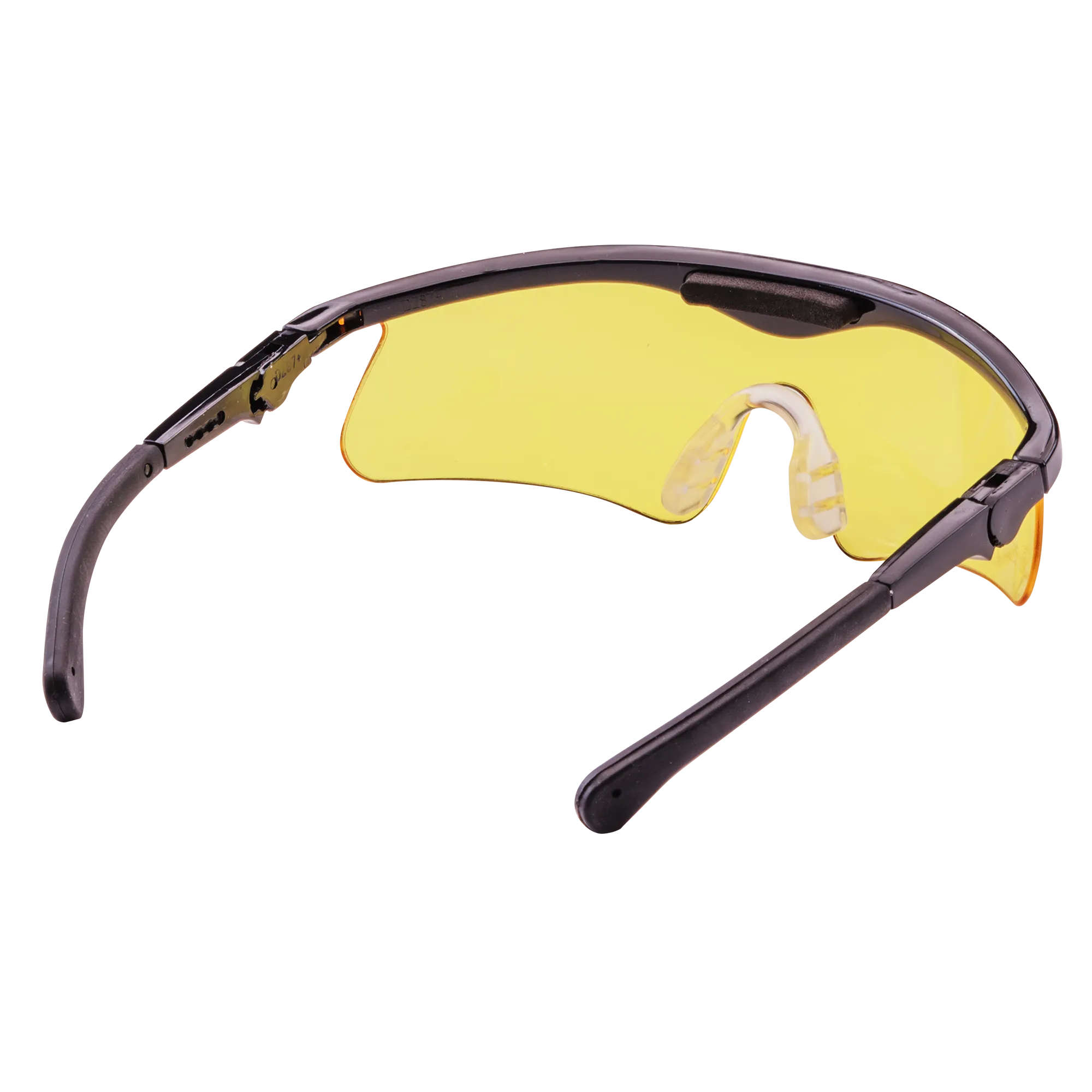 Far Angled View of Daisy Shooting Safety Glasses (985845) highlighting comfortable adjustable fit and durability