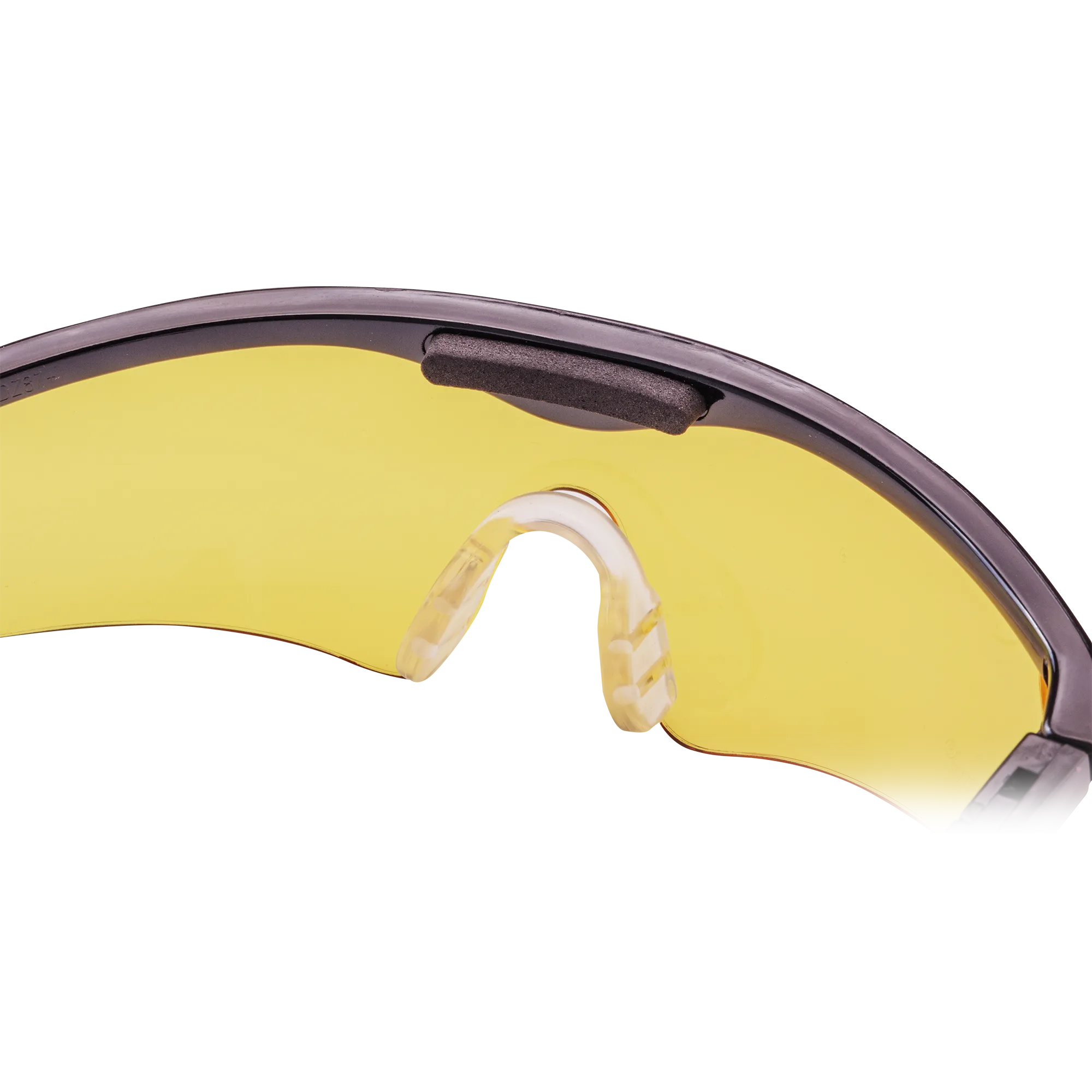 Nose Rest View of Daisy Shooting Safety Glasses (985845) highlighting comfortable adjustable fit and durability