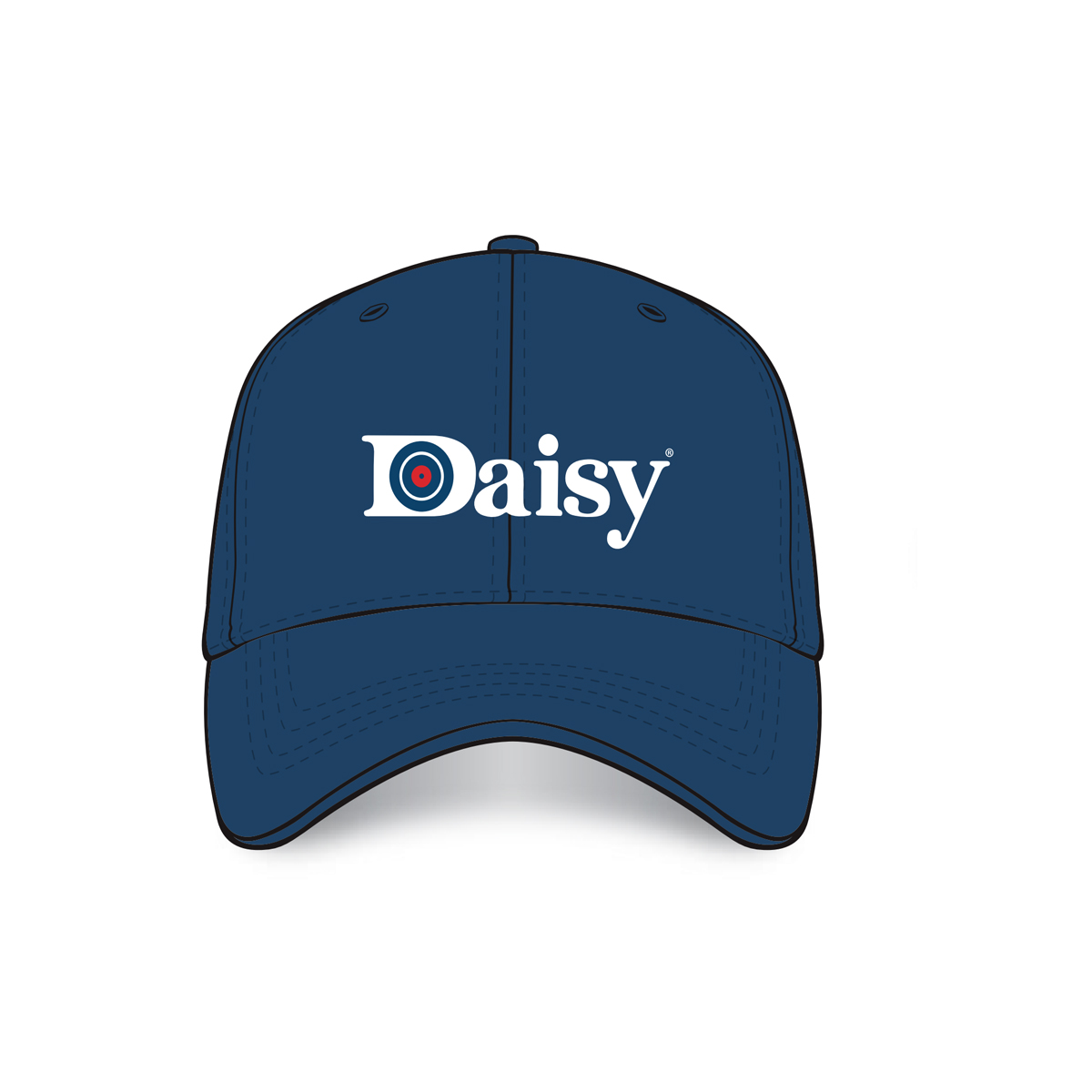 Daisy Navy Blue Cap. Custom Daisy logo embroidery.