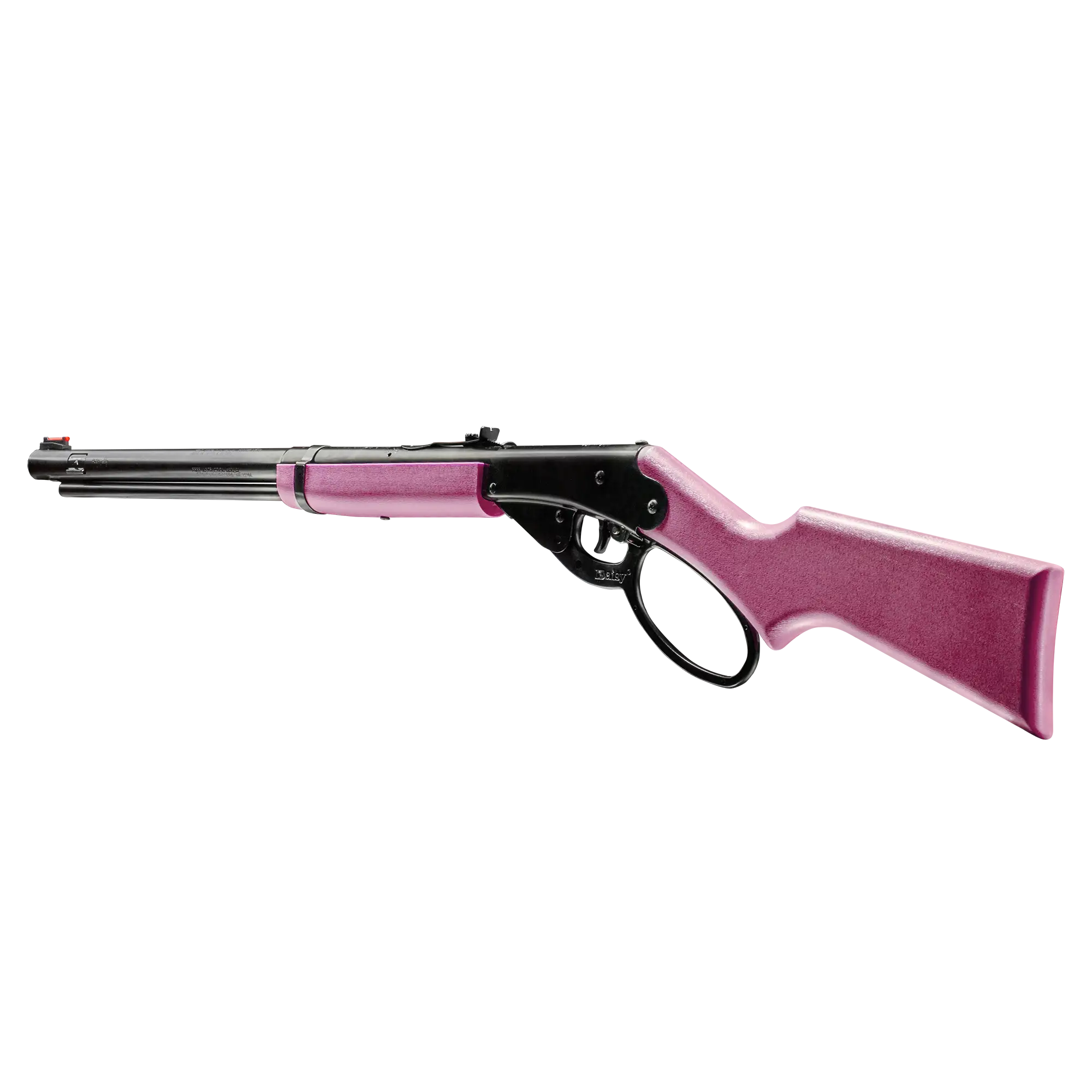 Left Far Angled View of Daisy Red Ryder Carbine 1999 Pink (991999-021)