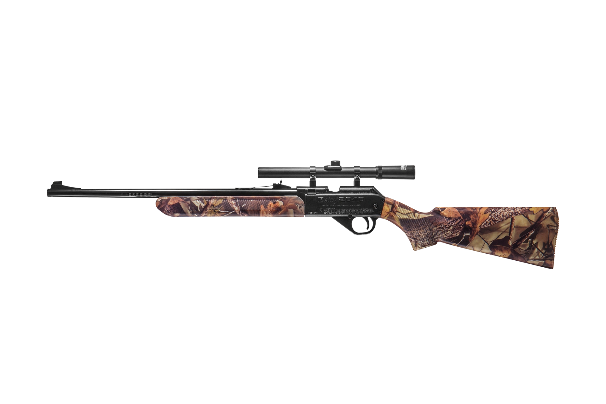 Left Side View of Daisy 2840 Camo Air rifle with scope 992840-001