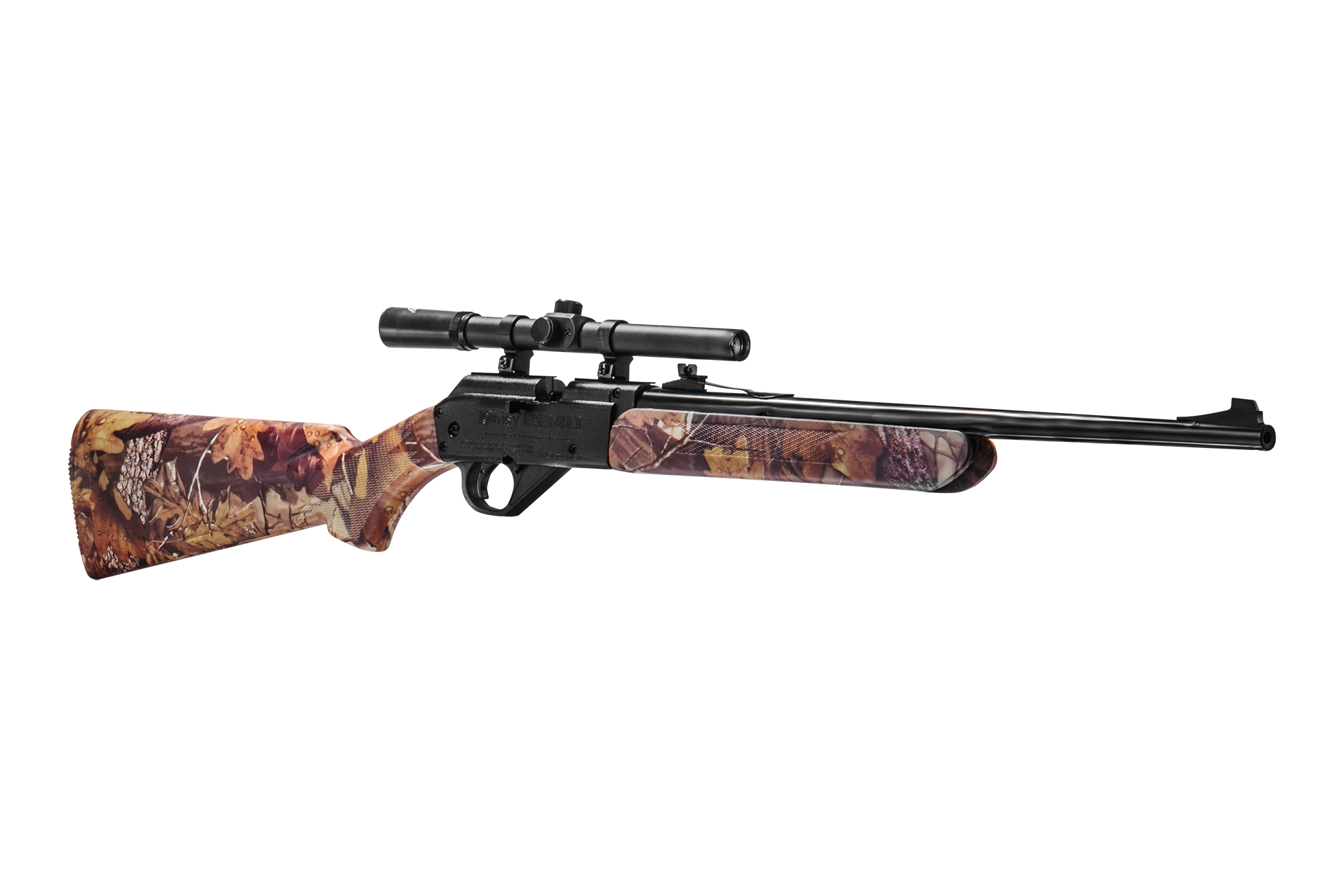 Right Angled View of Daisy 2840 Camo Air rifle with scope 992840-001