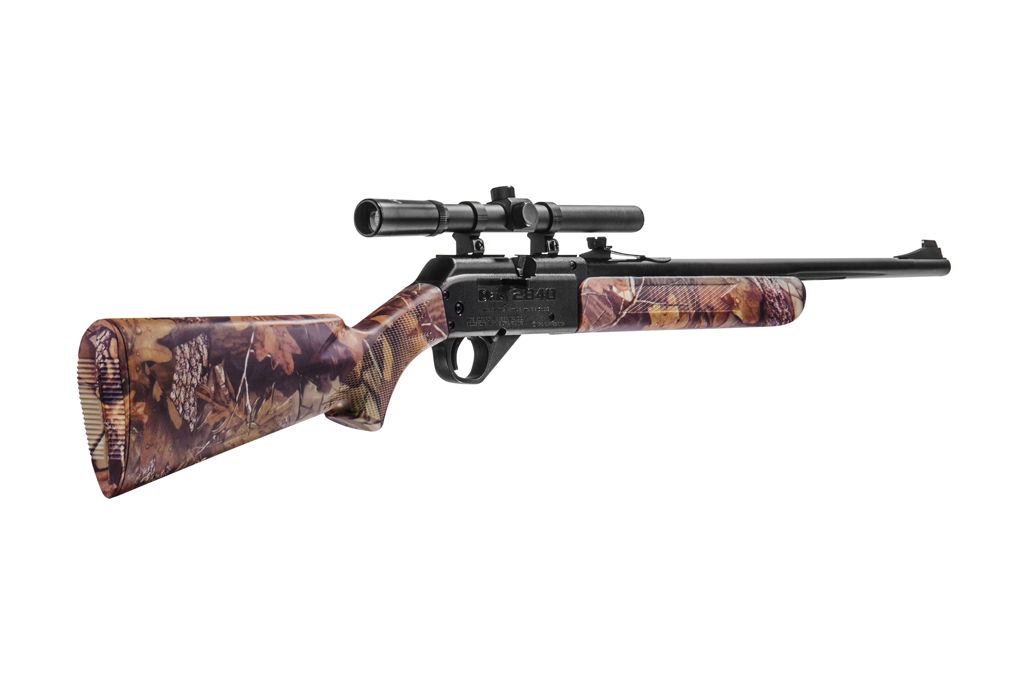 Far Right View of Daisy 2840 Camo Air rifle with scope 992840-001