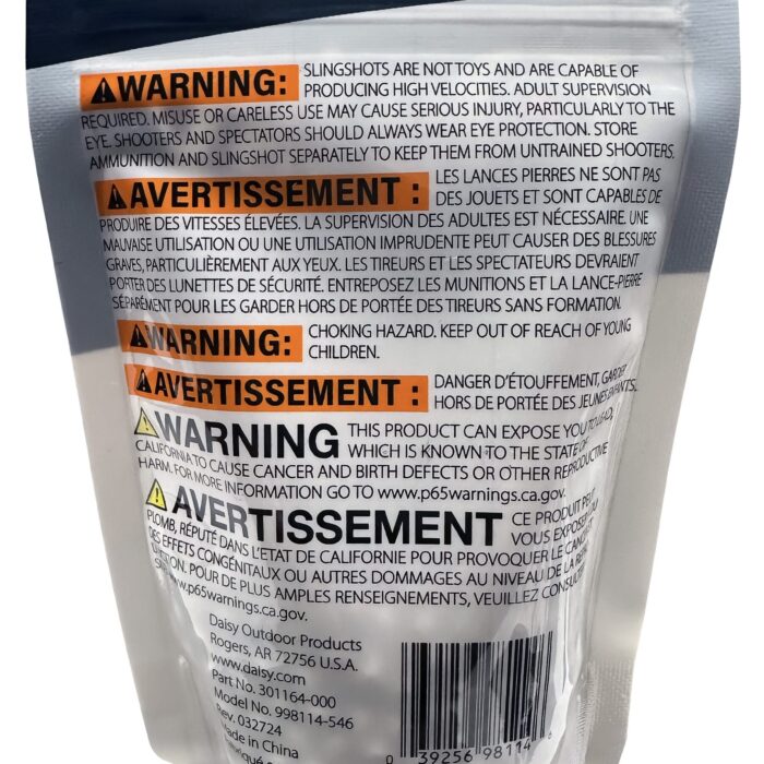 1/4in Steel Slingshot Ammo Back