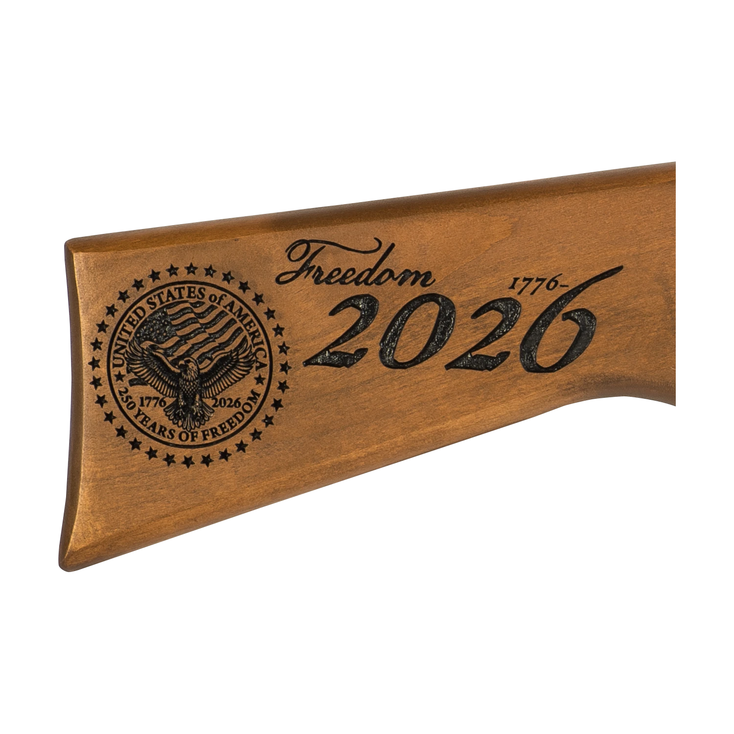 250TH Anniversary Red Ryder Freedom Edition stock product picture with engraving